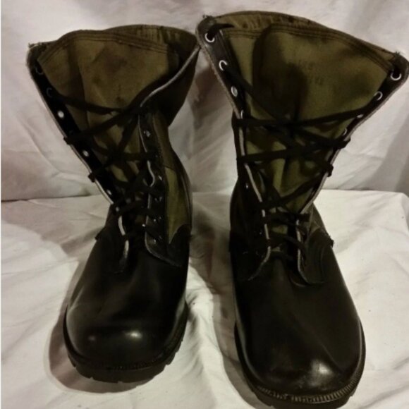 1960S BATA VIETNAM SPIKE PROTECTIVE COMBAT GREEN sz14N JUNGLE BOOTS 1966 SI 518 main image 6